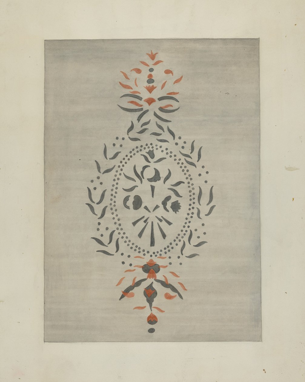 Részlet a sablonos falról, c. 1937. alkotó: Ray Holden