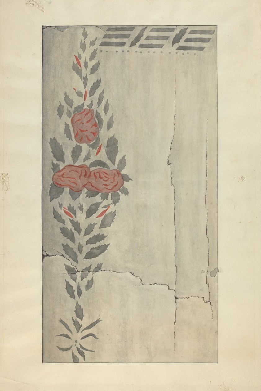 Fali stencil szakasz, c. 1937. alkotó: Ray Holden