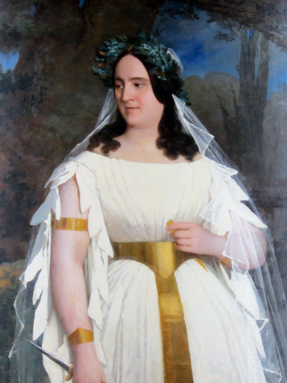 Adelaida Corradi de Pantanelli mint Norma alkotó: Raymond Auguste Quinsac Monvoisin