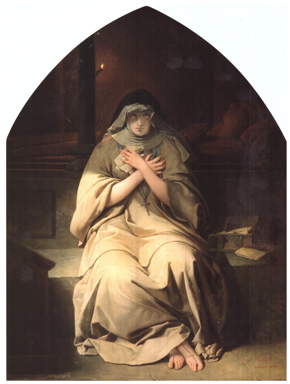 Heloise Abelard sírjánál alkotó: Raymond Auguste Quinsac Monvoisin