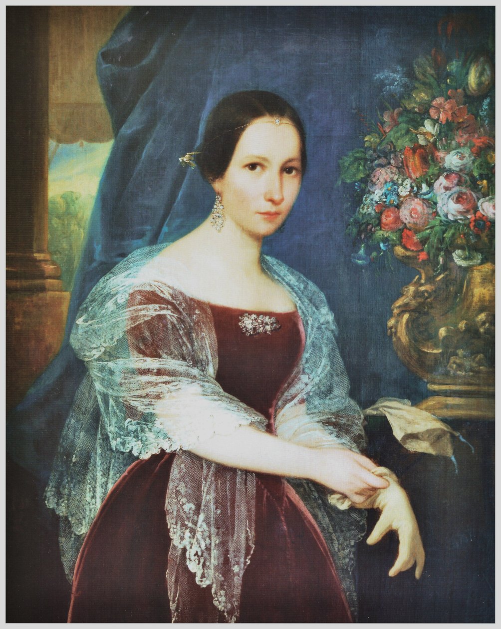 Doña Enriqueta Pinto de Bulnes portréja alkotó: Raymond Quinsac Monvoisin