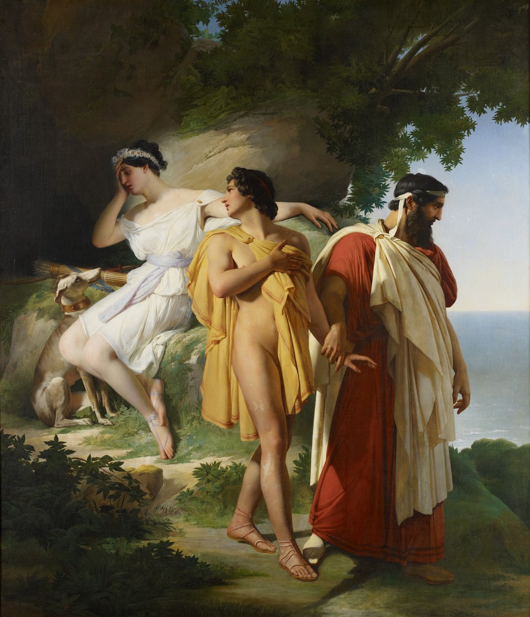 Telemachus és Eucharis, 1824 alkotó: Raymond Quinsac Monvoisin
