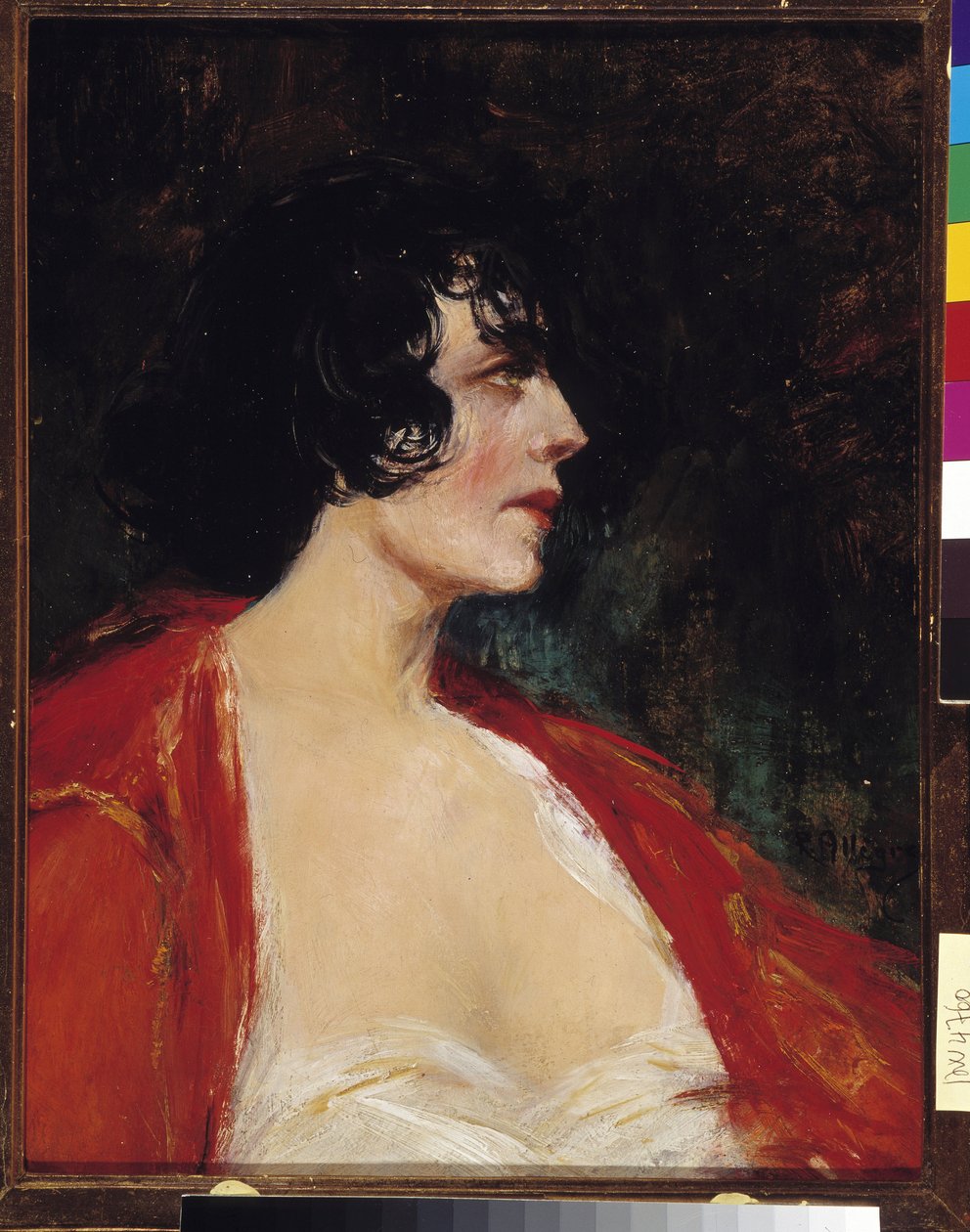Portrait of woman in the red blouse Painting by Raymond Allegre (1857-1933) 20th century Mandatory mention: Collection fondation regards de Provence, Marseille   1418929   hu       hungarian Successfully Translated  Original: Pietà Translat: Pietà 1234633  alkotó: Raymond Allegre