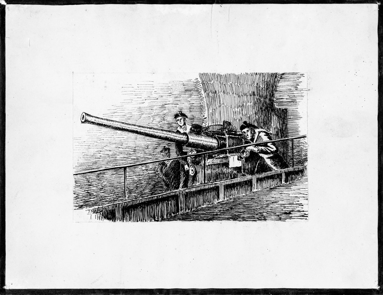 marins canonniers (tinta, papír) alkotó: Raymond Bonnefon