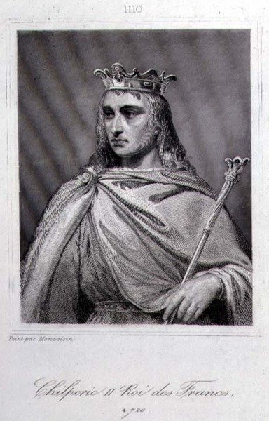 II. Chilperik (675-721 körül) Neustria királya (metszet) alkotó: Raymond Quinsac (after) Monvoisin