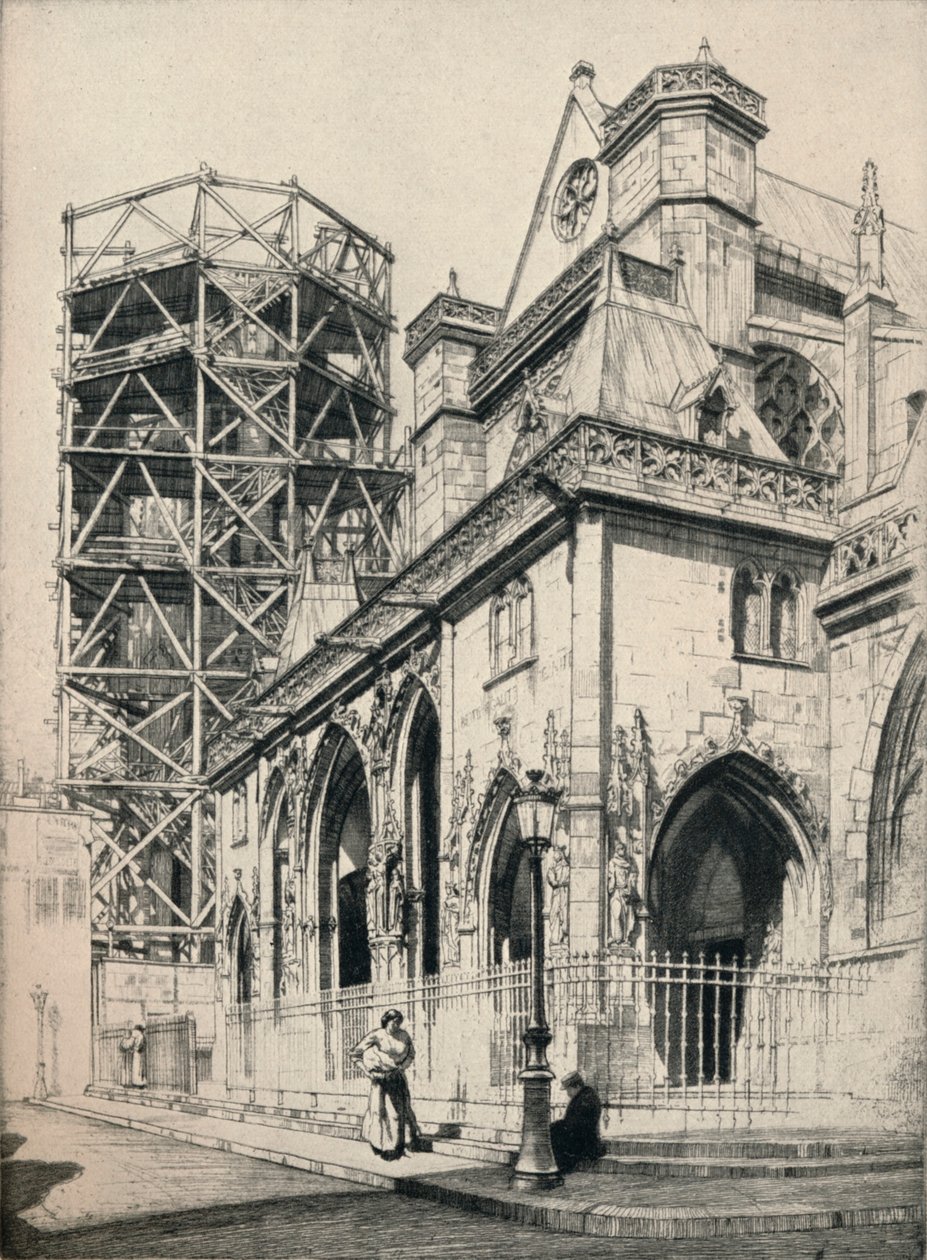 St Germain-lAuxerrois templom, 1915 alkotó: Raymond Ray Jones