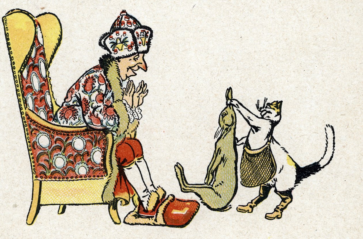 "Le Chat Botte" illusztráció Charles Perrault meséihez (illusztráció) 1920 körül alkotó: Raymond de la Neziere