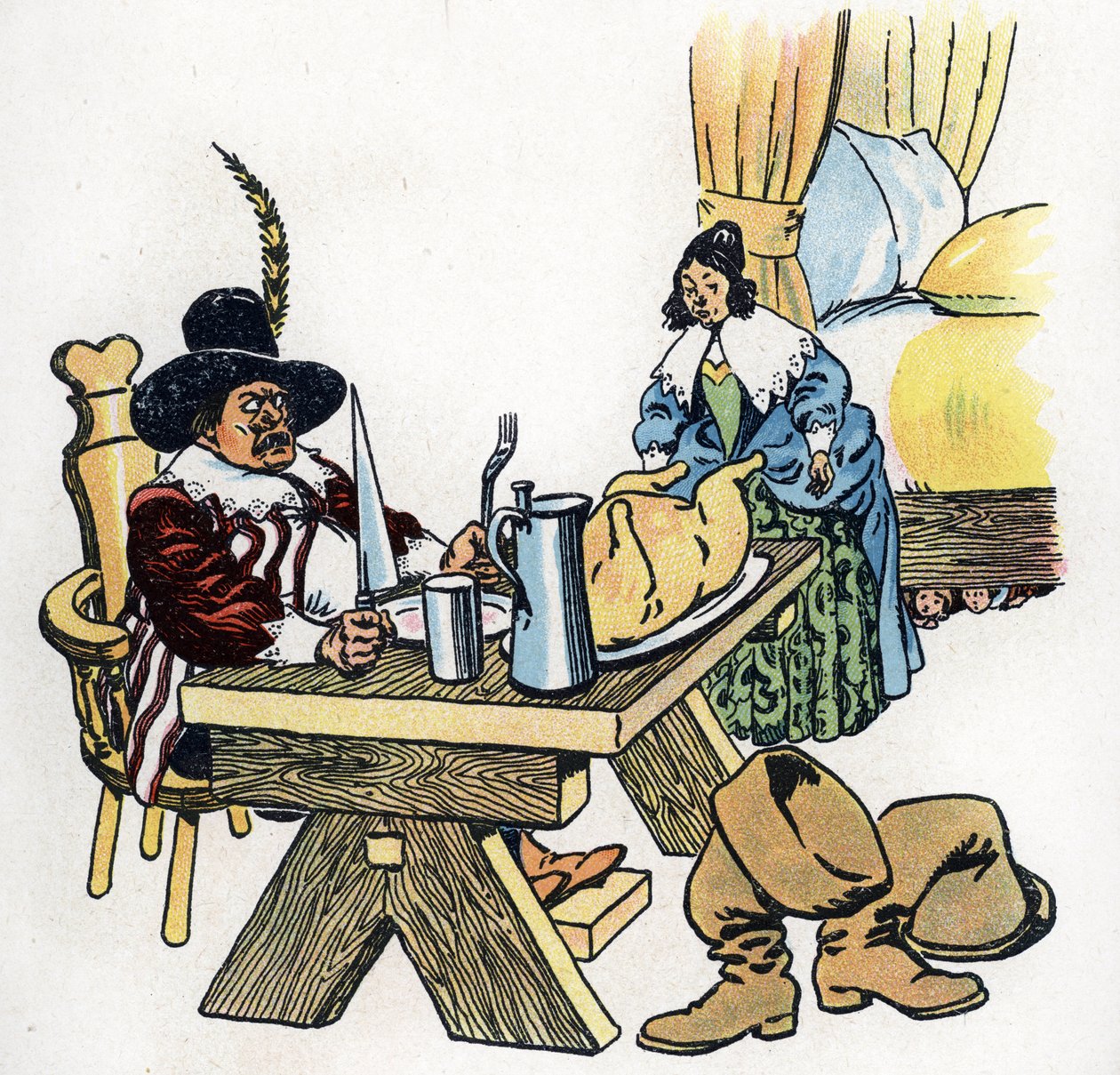 "Le Petit Poucet" illusztráció Charles Perrault Tündérmesék című meséjéhez (illusztráció) 1920 körül alkotó: Raymond de la Neziere