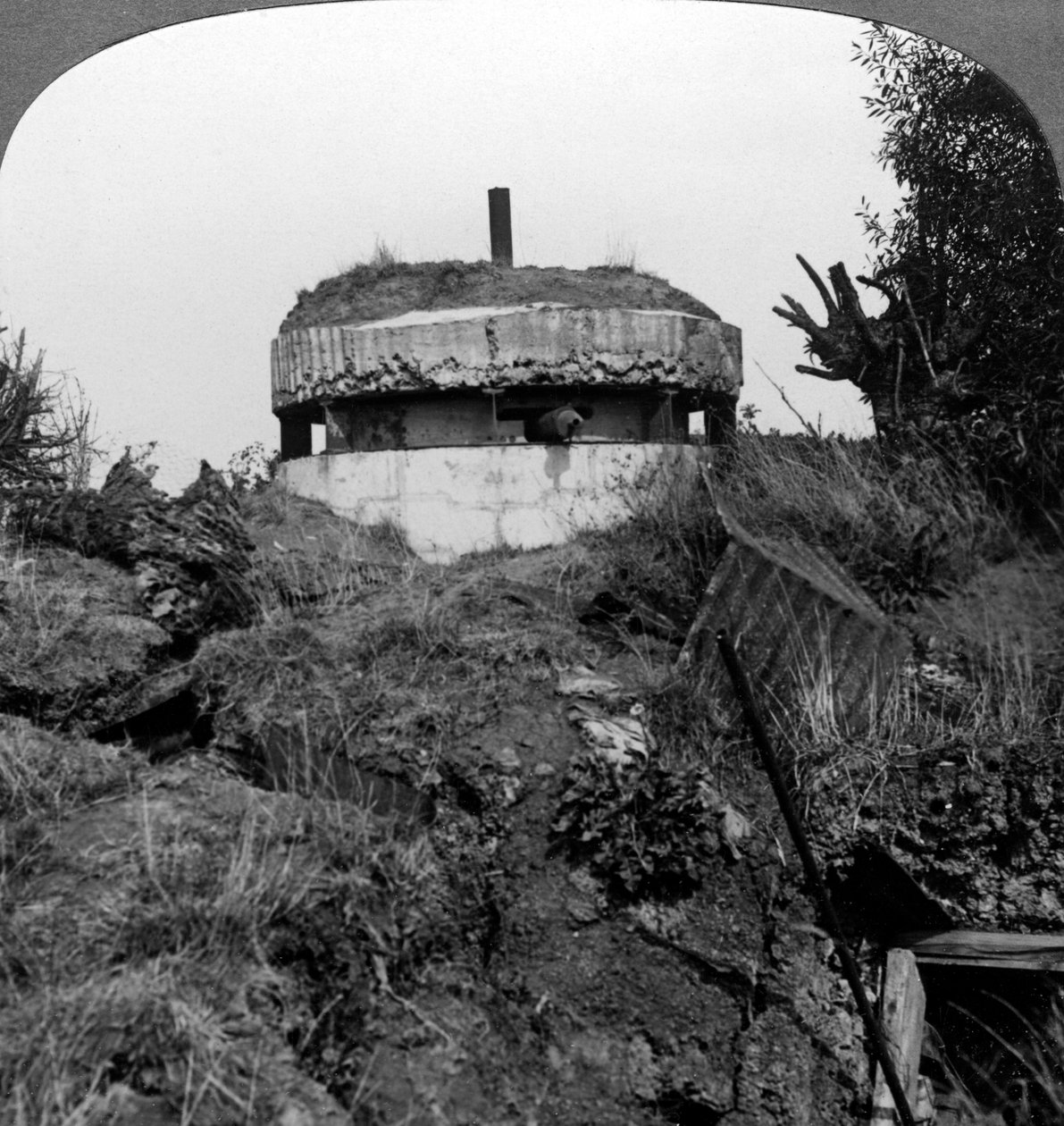Német pillbox, Bullecourt, Franciaország, I. világháború, 1917. alkotó: Realistic Travels Publishers