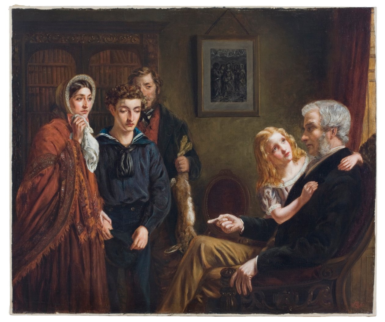 Az oroszlán és az egér: „Az édes irgalom a nemesség igazi bosszúja” vagy A könyörgés, 1865 alkotó: Rebecca Solomon