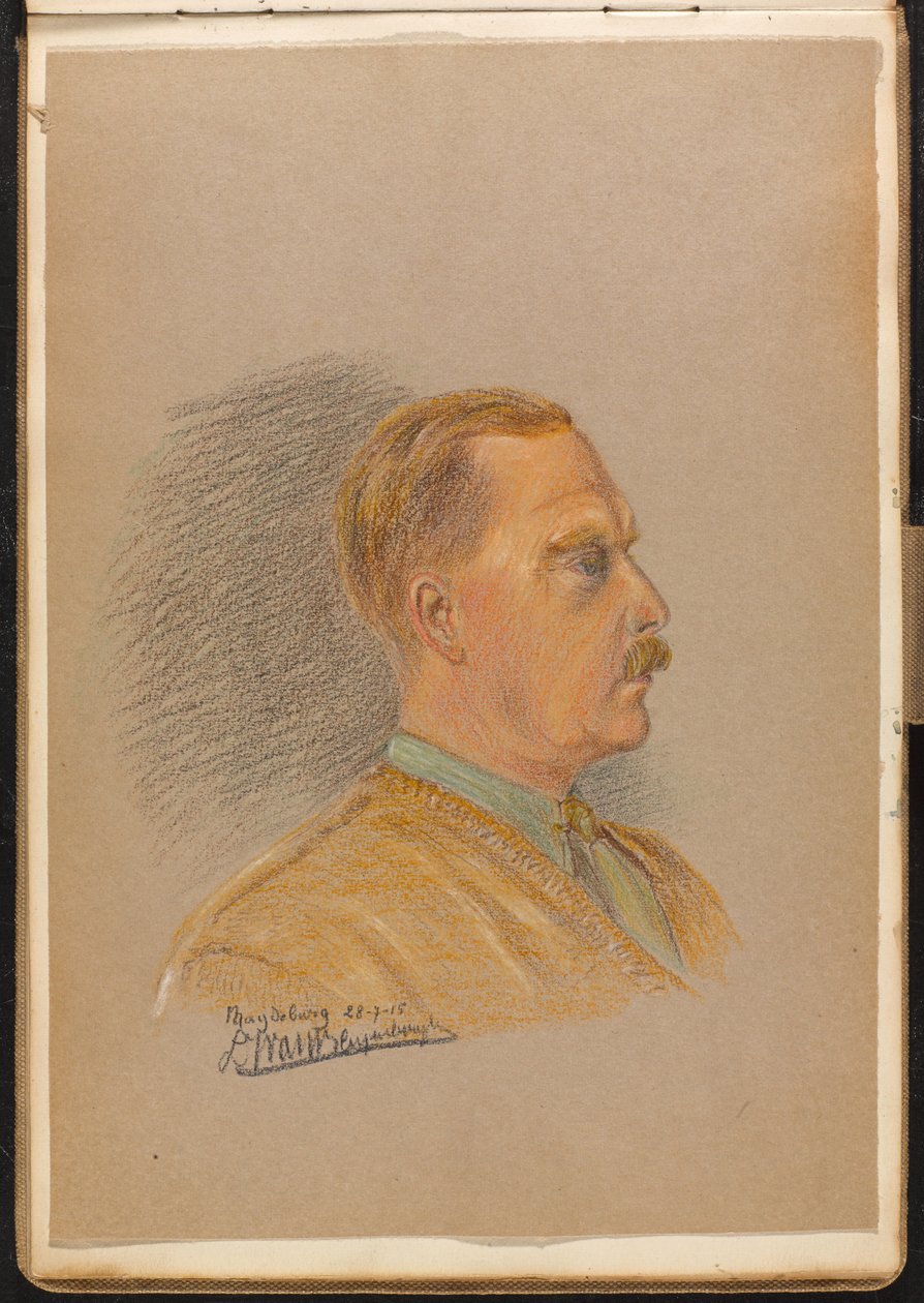 Egy brit tiszt portréja, 1915. július (rajz) alkotó: Reginald Copleston Bond