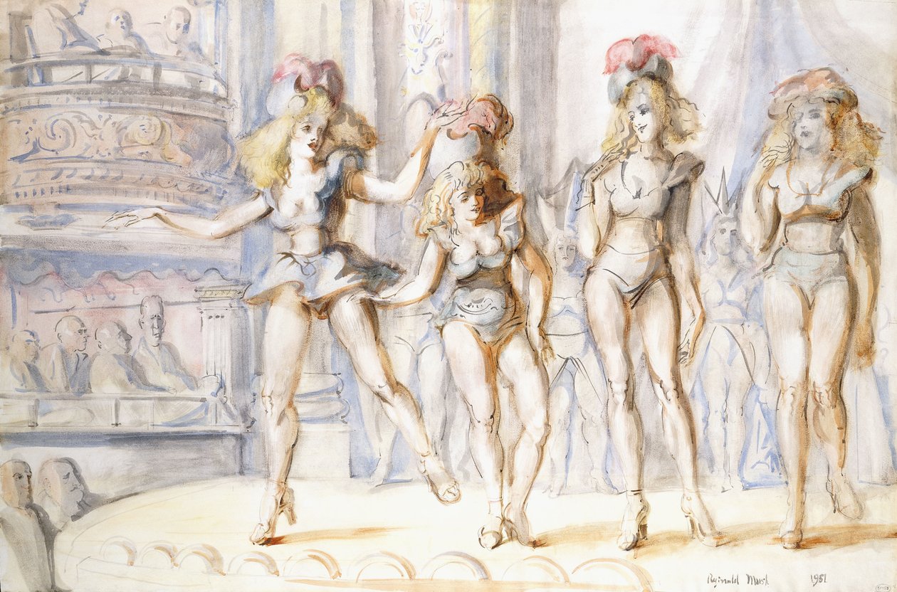 Burleszk négy figurával alkotó: Reginald Marsh