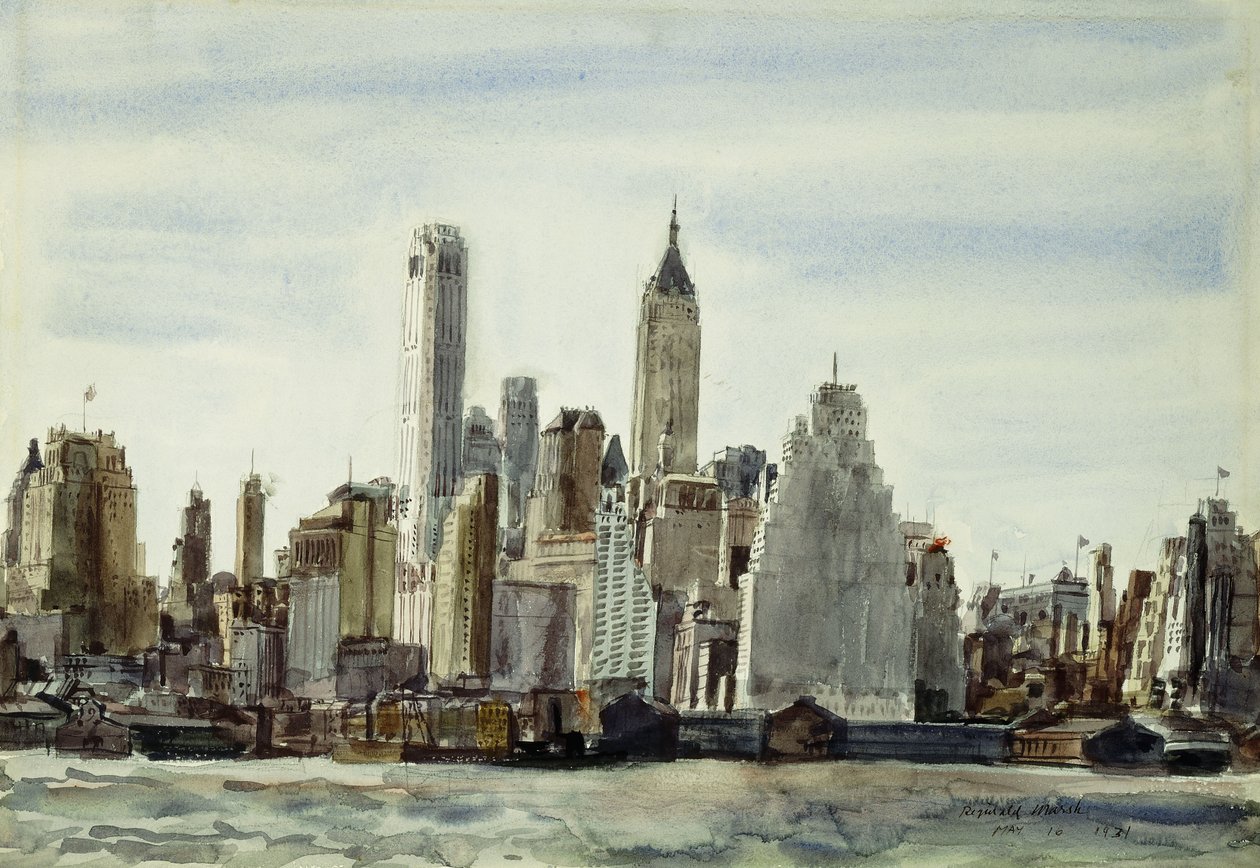 Városkép, New York alkotó: Reginald Marsh