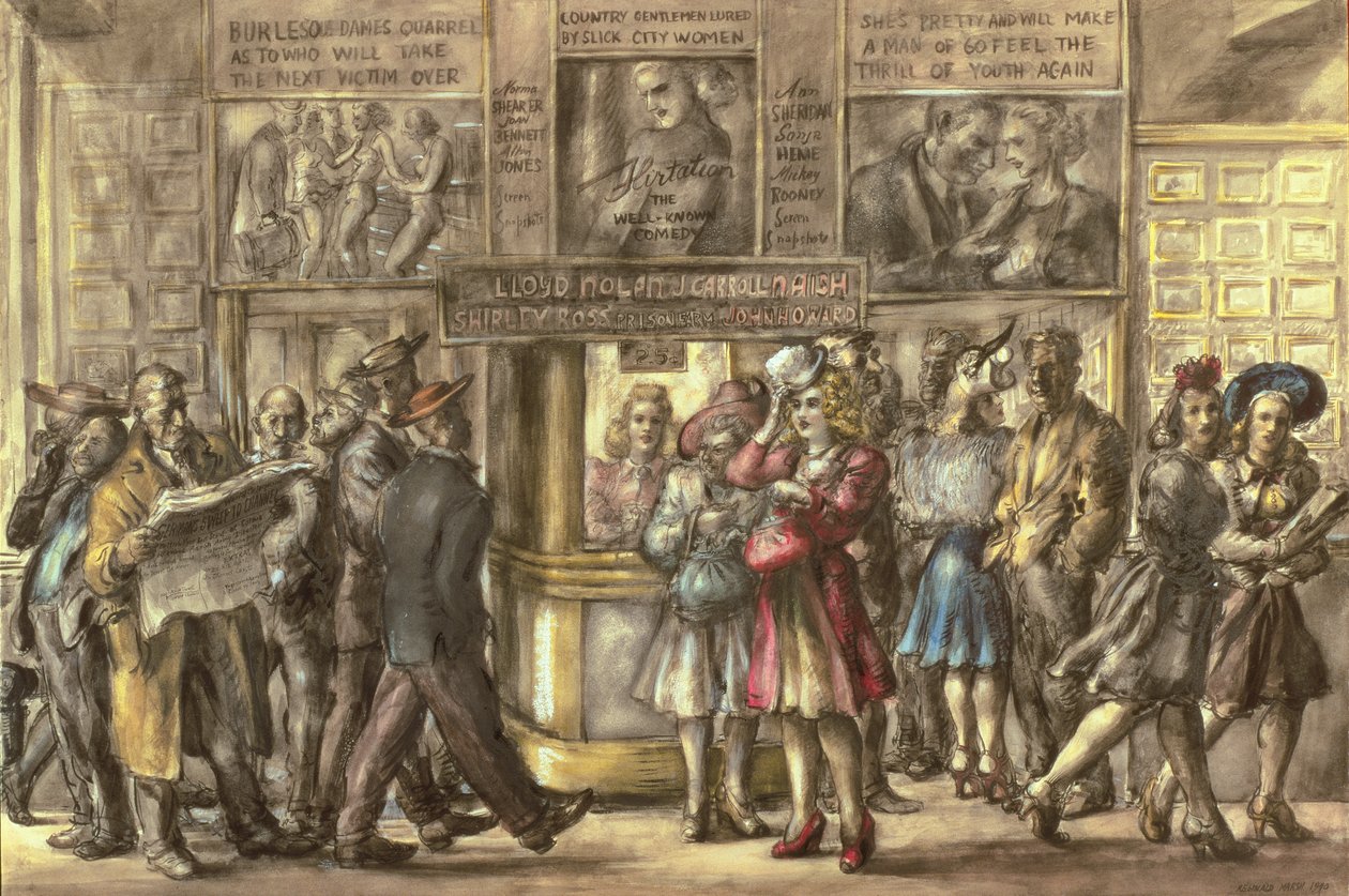Harris Színház, New York alkotó: Reginald Marsh