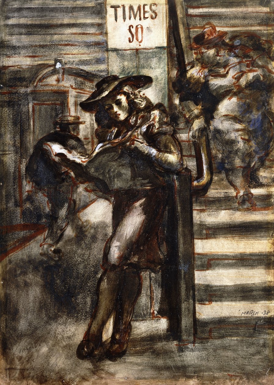 Olvasás a Times Square-en alkotó: Reginald Marsh
