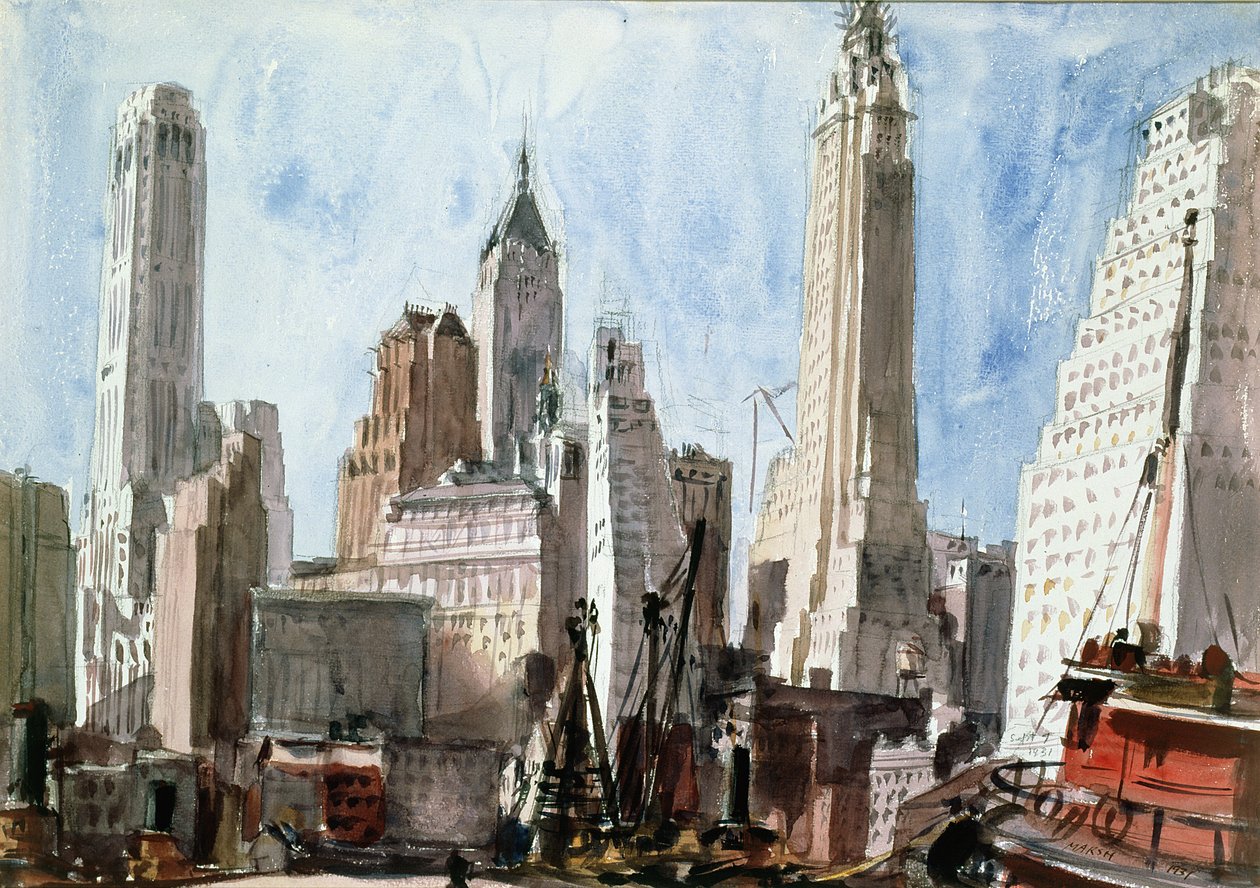 Felhőkarcolók alkotó: Reginald Marsh