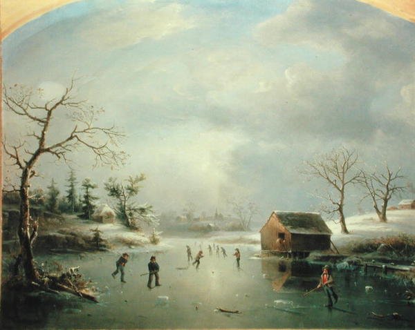 Korcsolyató Morristownban, New Jerseyben (olaj, vászon) alkotó: Regis Francis Gignoux