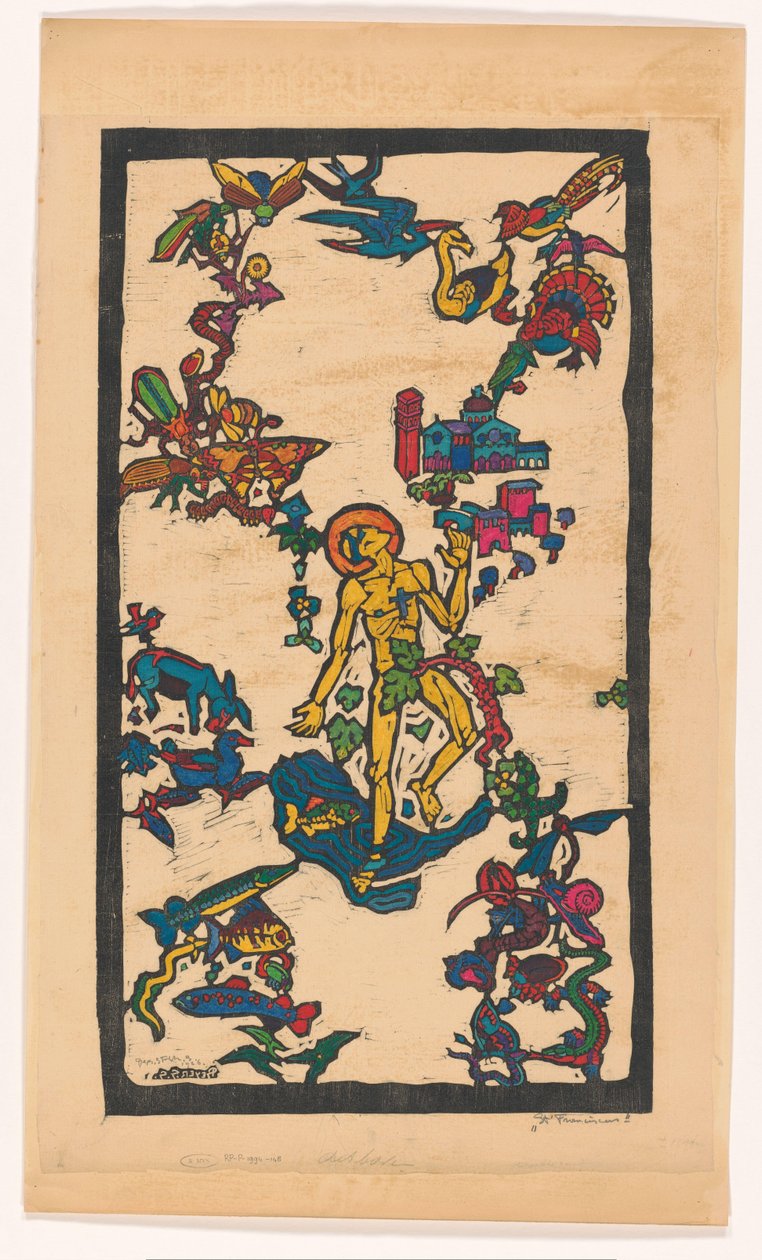 Szent Ferenc (eredeti cím a tárgyon) alkotó: Reijer Stolk (signed by artist)