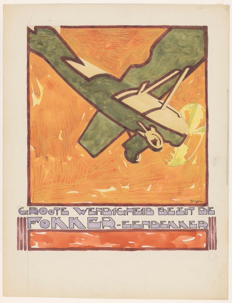 A Fokker monoplán kiváló manőverezőképességgel rendelkezik (eredeti cím az objektumon) alkotó: Reijer Stolk