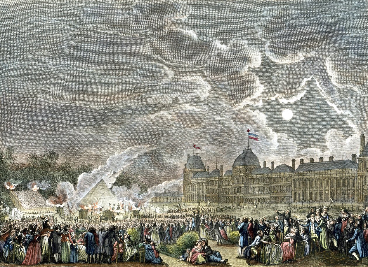 Szertartás az 1792-es mártírok emlékére. 1794-1804 (metszet) alkotó: Reiner Vinkeles