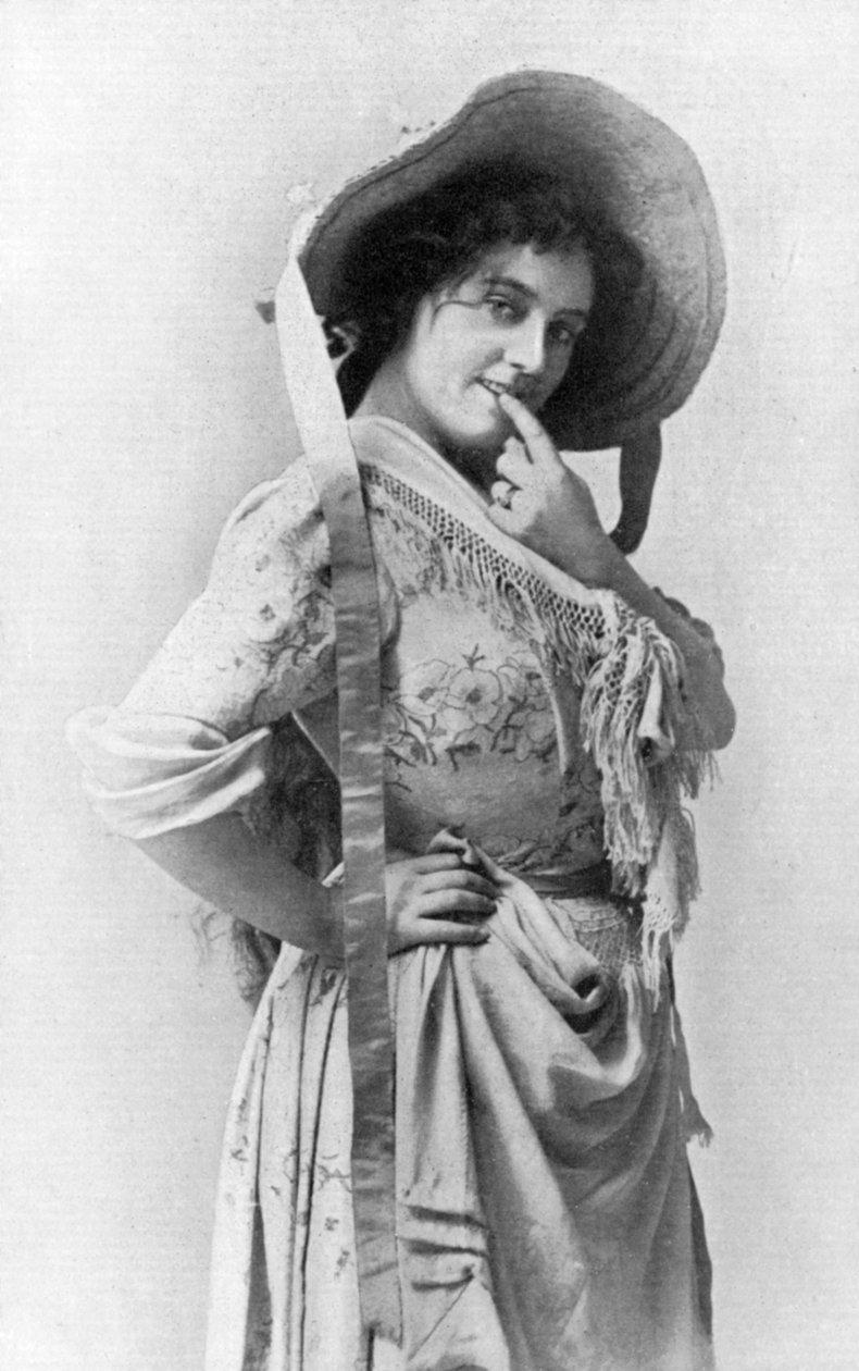 Evie Greene 1876-1917, angol színésznő, 1902-1903. alkotó: Reinhold Thiele