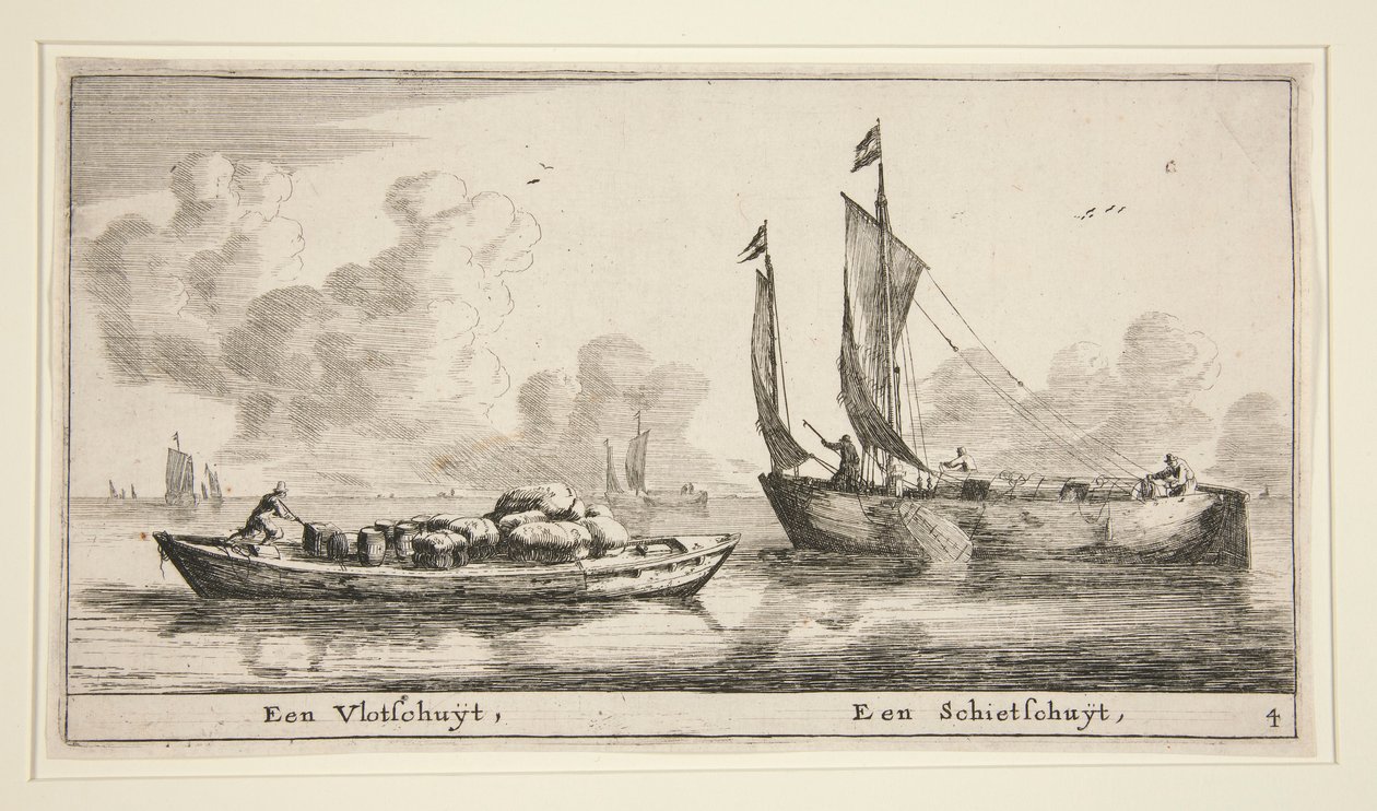 Két csónak (A Vlotschuyt, A Schietschuyt) alkotó: Reinier Nooms