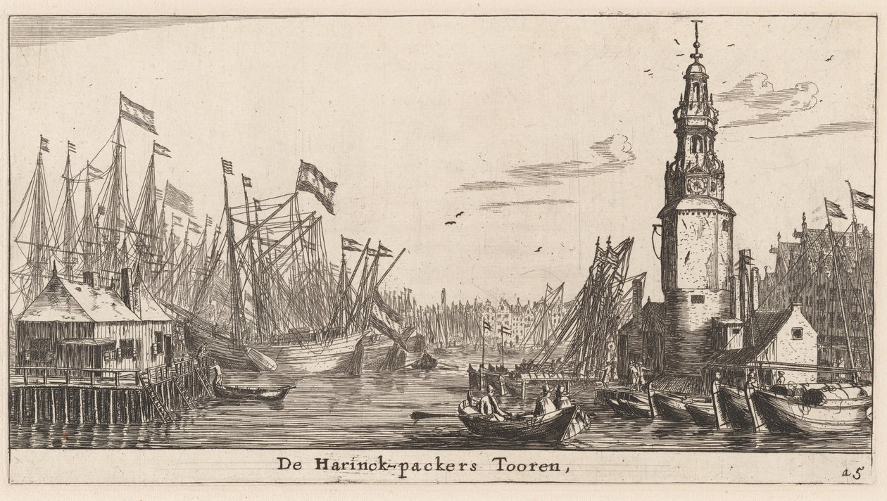 A Haringpakkers-torony Amszterdamban alkotó: Reinier Nooms, called Zeeman