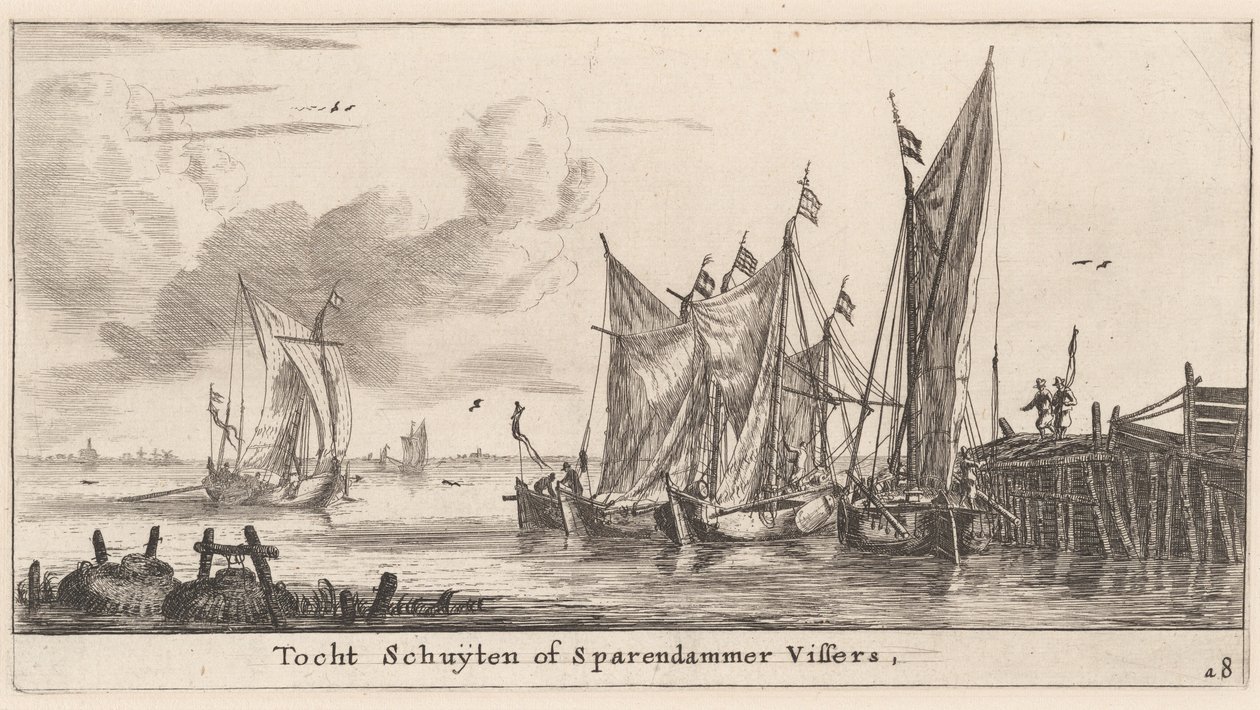 "Tocht Schuiten" vagy Spaarndam halászhajók alkotó: Reinier Nooms, called Zeeman