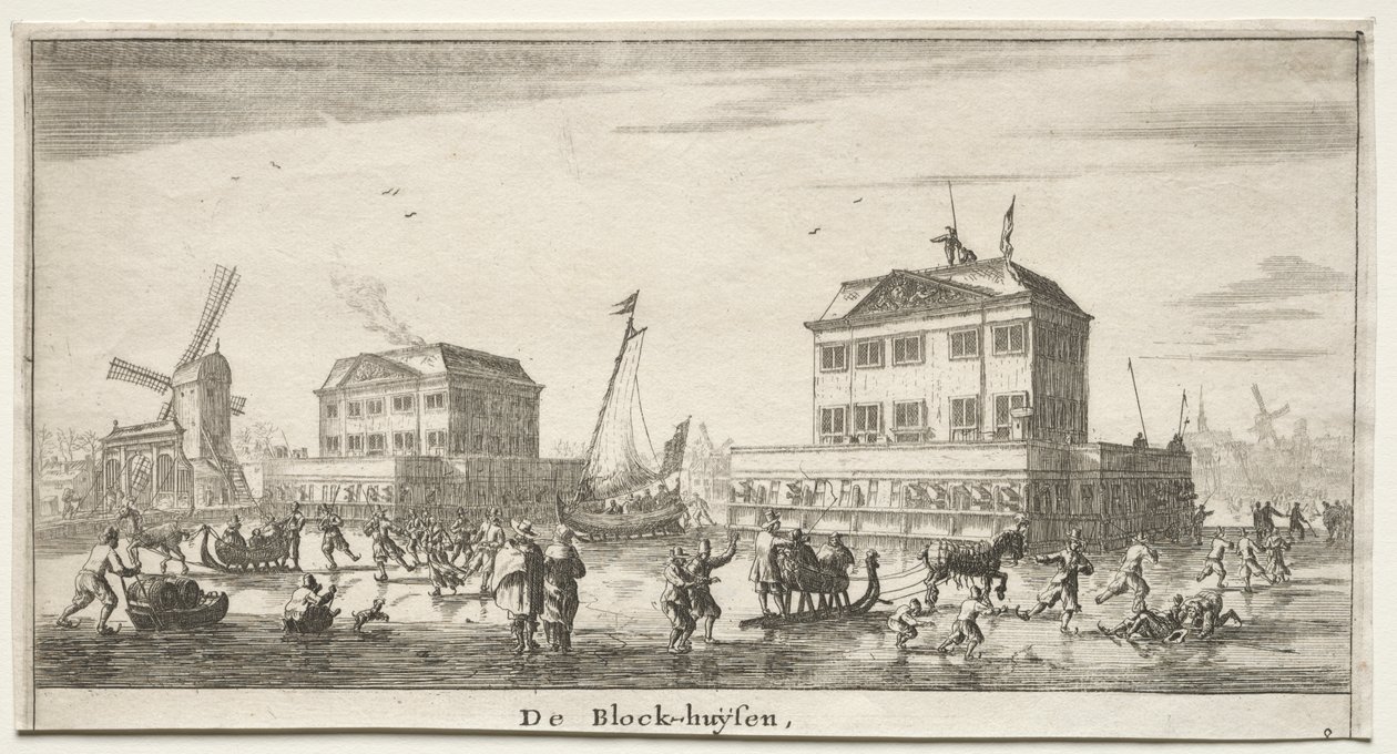 Különféle hajók és Amszterdam kilátásai (Verscheÿde Schepen en Gesichten van Amstelredam), III. rész: De Block-huÿsen alkotó: Reinier Nooms, called Zeeman