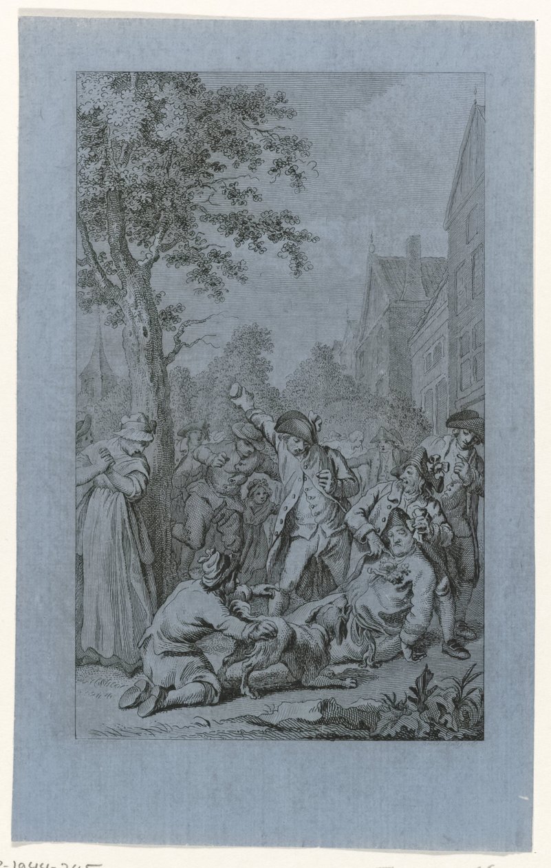 P. van den Bosch lelkész holttestével való visszaélés Zoetermeerben, 1787 alkotó: Reinier Vinkeles (I)