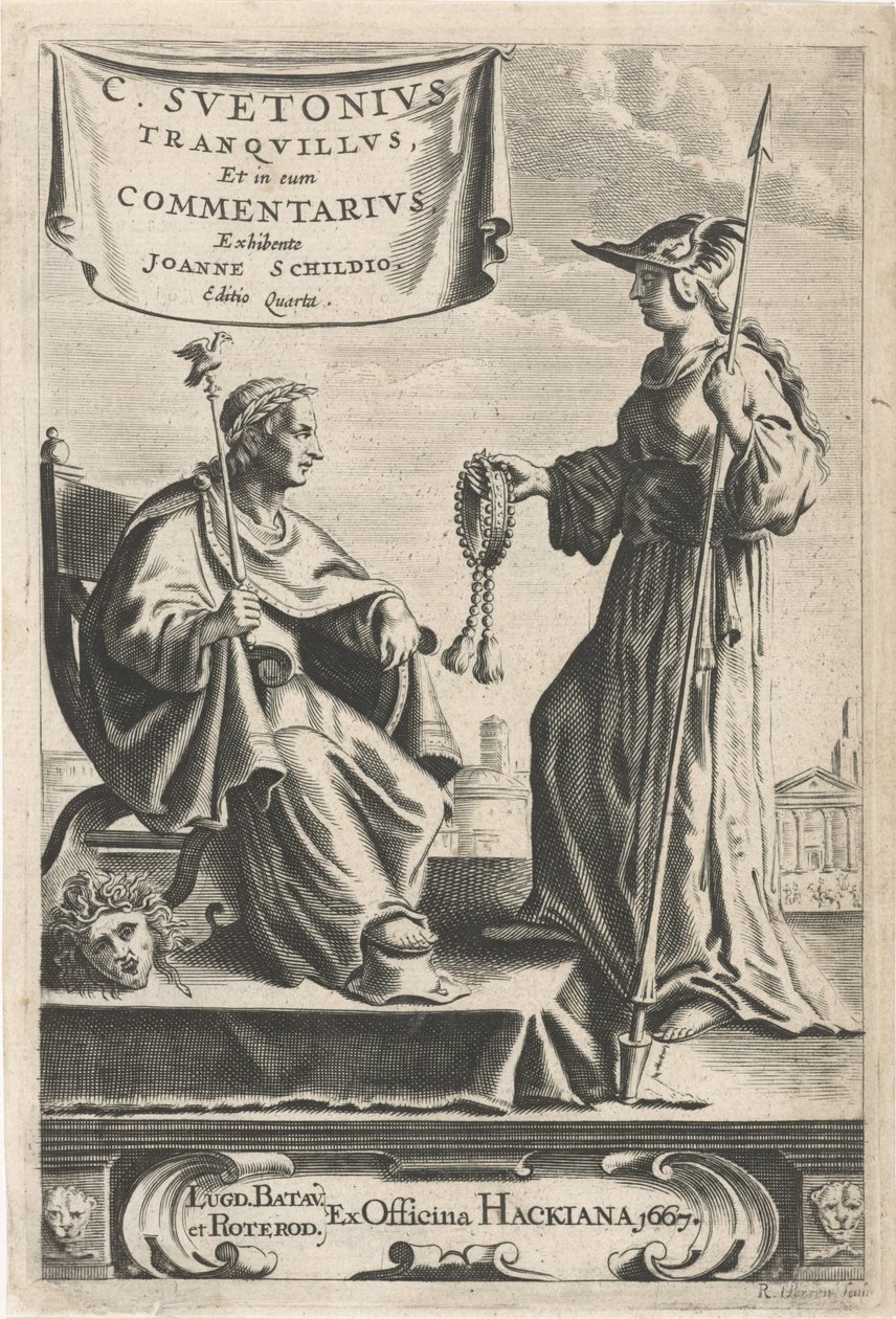 Talapzat egy császárral az ülésén Címlap ehhez: J. Schild, [Opera], 1667 alkotó: Reinier van Persijn