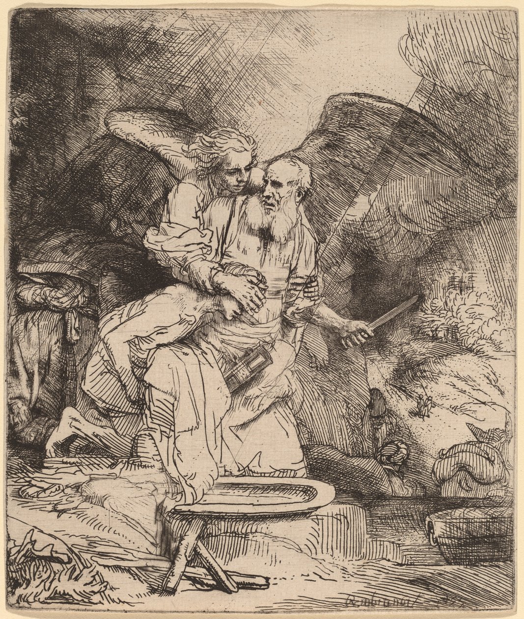 Ábrahám áldozata alkotó: Rembrandt van Rijn