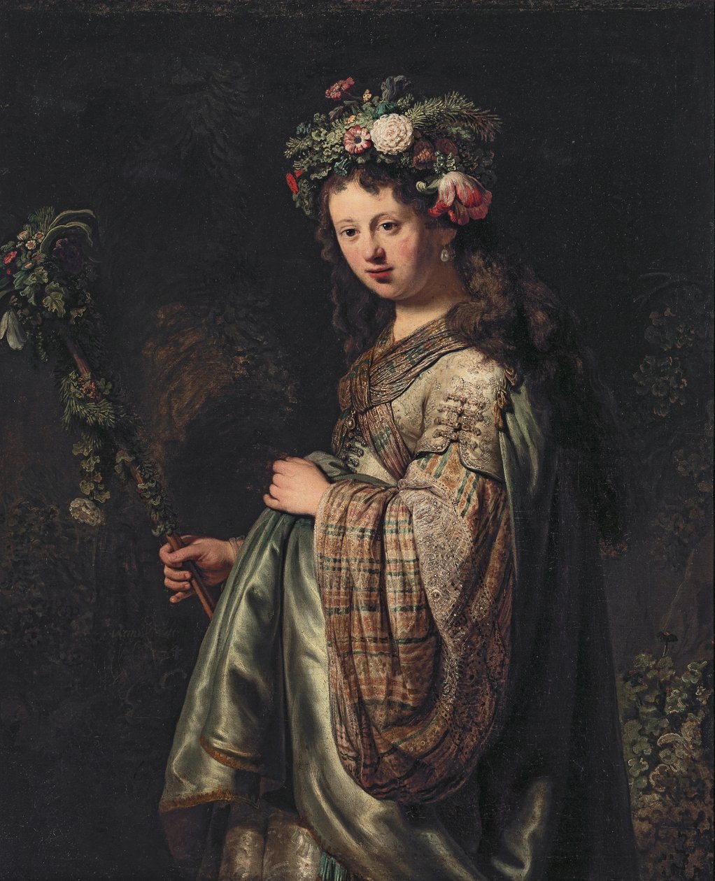 Saskia van Uylenburgh (1612-1642) Flóra szerepében alkotó: Rembrandt van Rijn