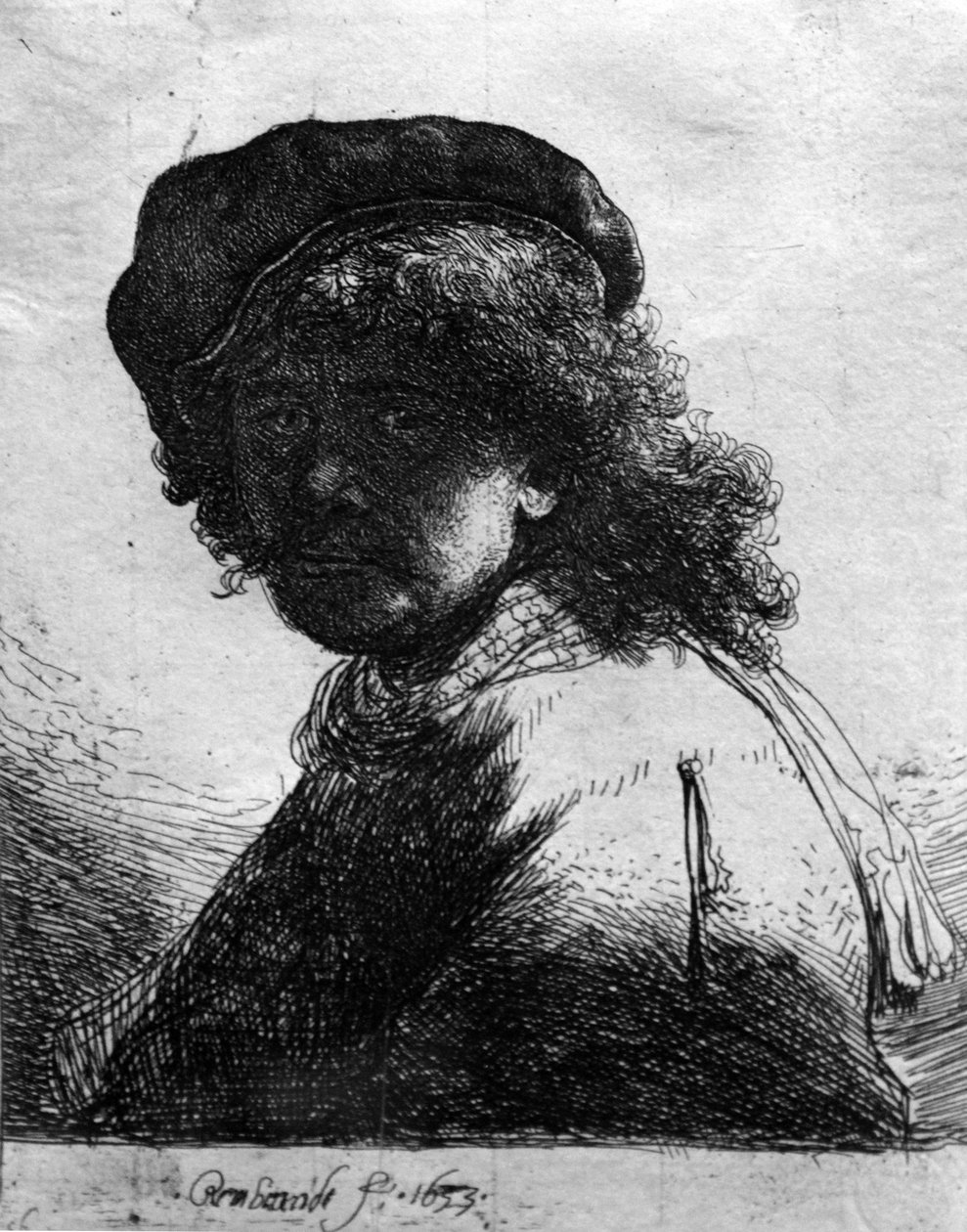 Önarckép a sállal alkotó: Rembrandt van Rijn