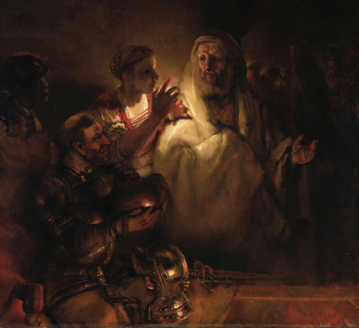 Szent Péter tagadása alkotó: Rembrandt van Rijn