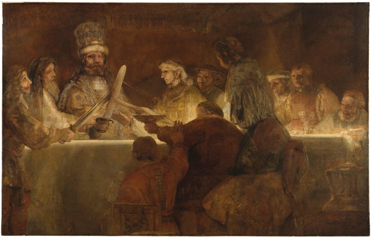 A batáviák összeesküvése Claudius Civilis alatt alkotó: Rembrandt van Rijn