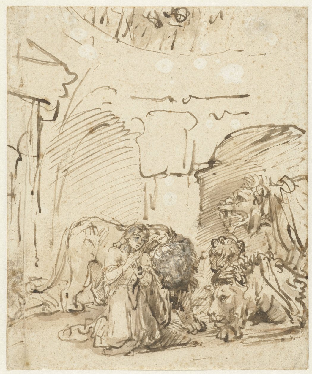 Daniel az oroszlánok barlangjában, 1650 körül alkotó: Rembrandt van Rijn