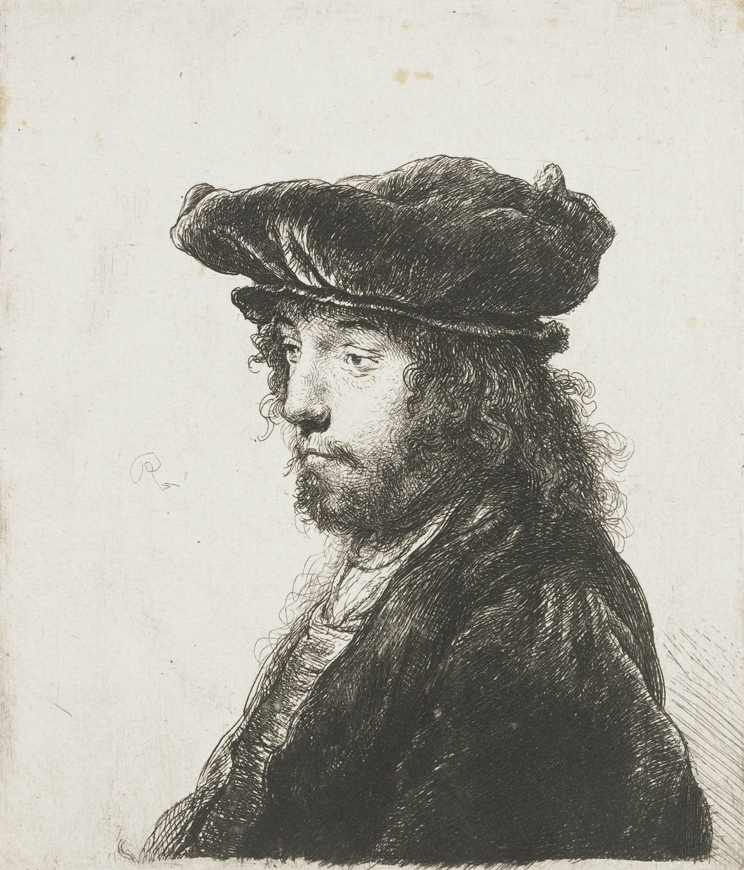Negyedik keleti fej, Jan Lievens után, 1633-37 alkotó: Rembrandt van Rijn