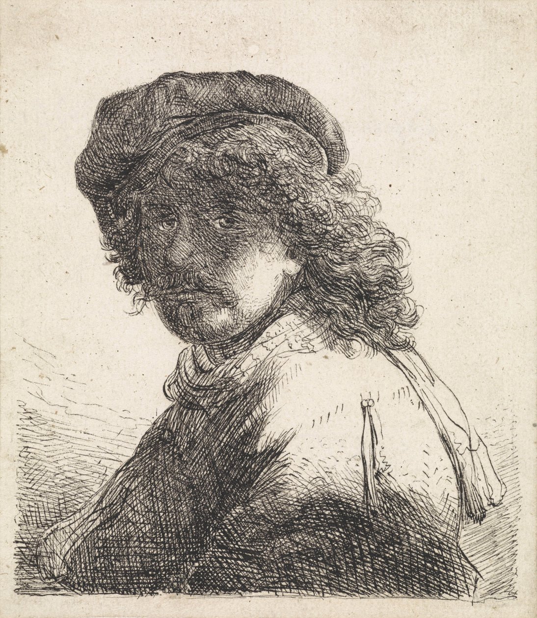 Rembrandt van Rijn beretben és sálban alkotó: Rembrandt van Rijn