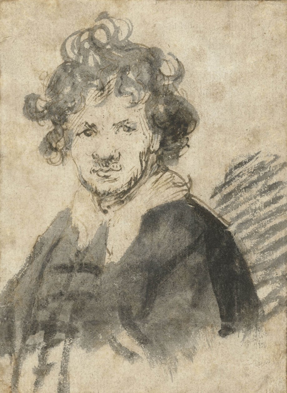 Önarckép kócos hajjal, 1628-29 körül alkotó: Rembrandt van Rijn