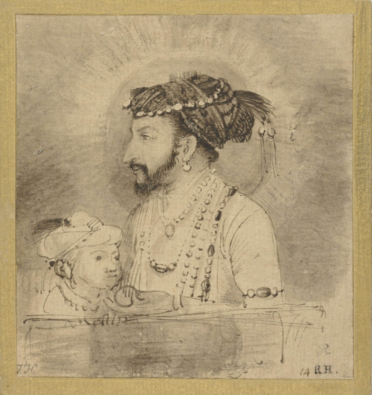 Shah Jahan és fia, 1656-58 körül alkotó: Rembrandt van Rijn