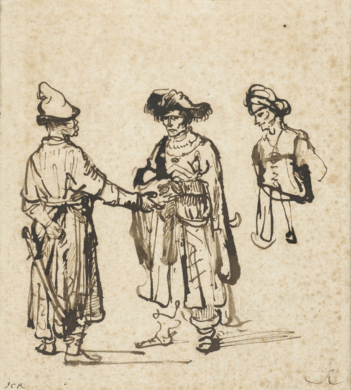Három keleti beszélget, 1645 körül alkotó: Rembrandt van Rijn