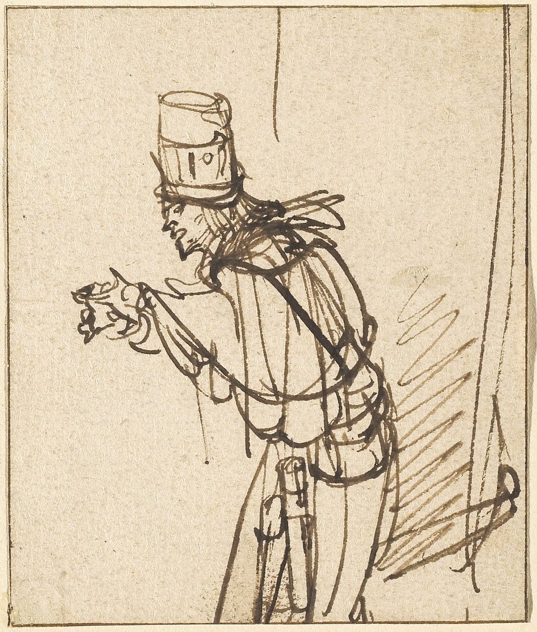 Quack, 1637 körül (toll és barna tinta fektetett papíron) alkotó: Rembrandt van Rijn