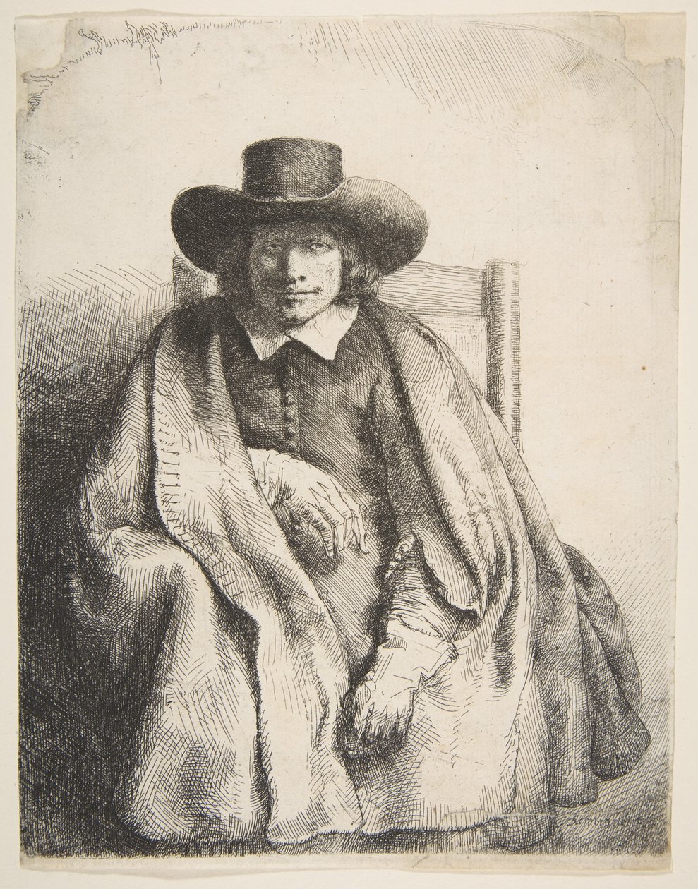 Clement de Jonghe, nyomat eladó, 1651 alkotó: Rembrandt van Rijn