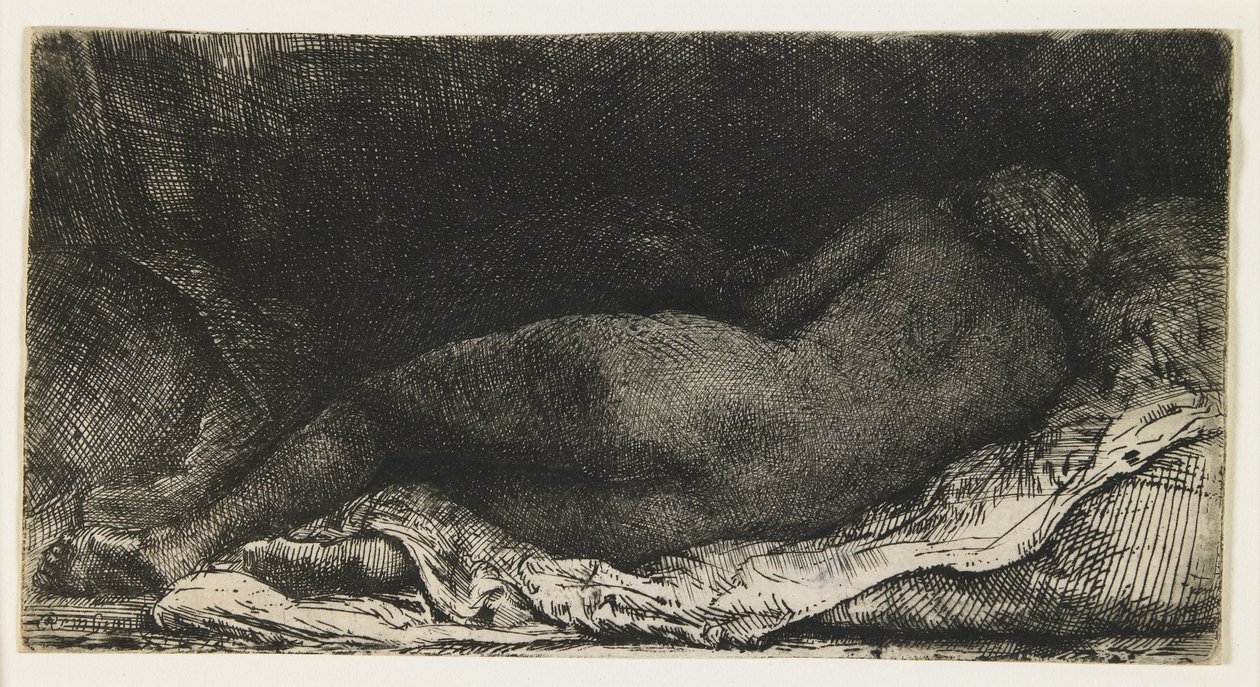 Negress fekve, 1658 alkotó: Rembrandt van Rijn