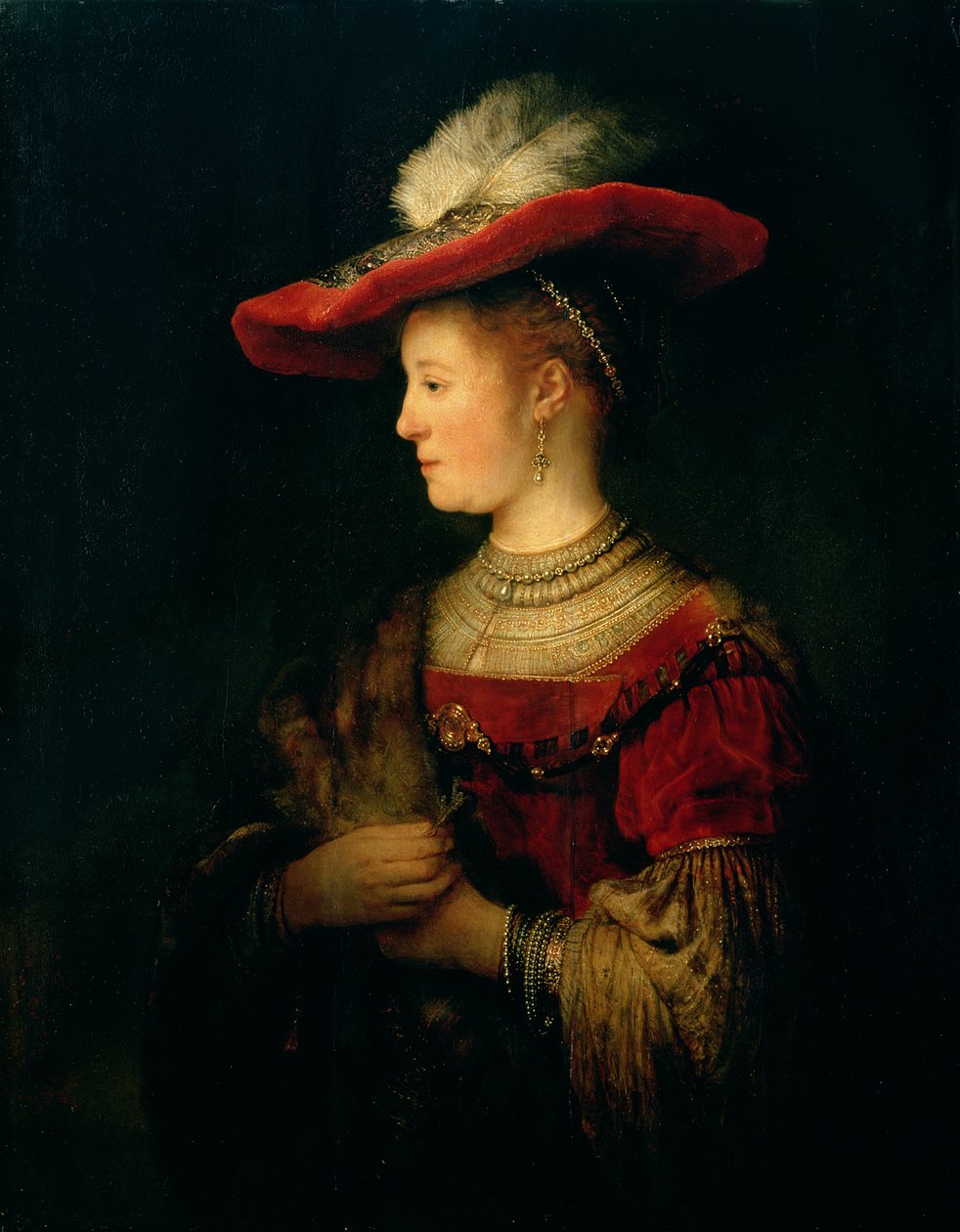 Saskia van Uylenburgh (1612-42) portréja alkotó: Rembrandt van Rijn