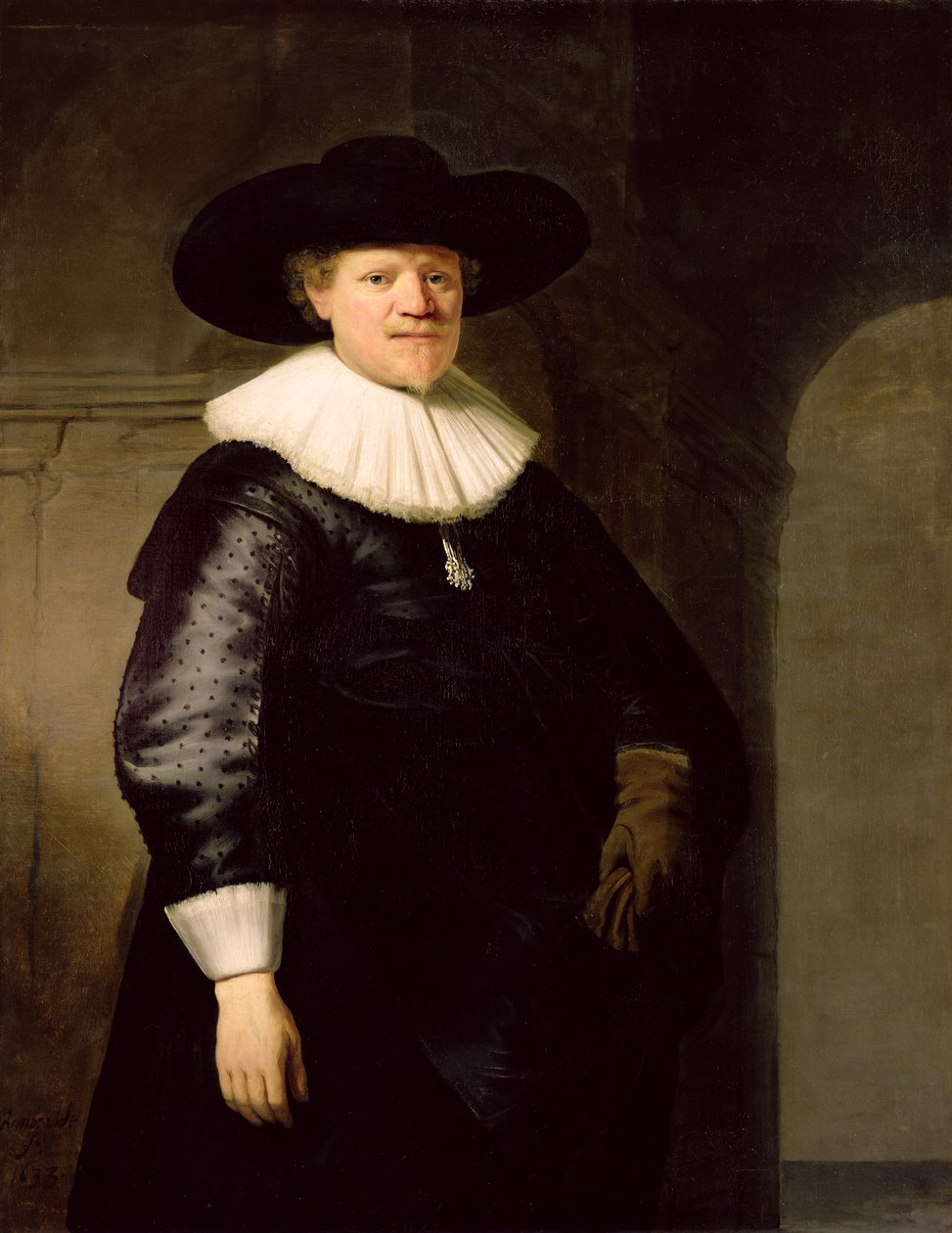 Egy férfi portréja, valószínűleg Jan Harmensz költő. Krul (1602-1646), 1633 alkotó: Rembrandt van Rijn
