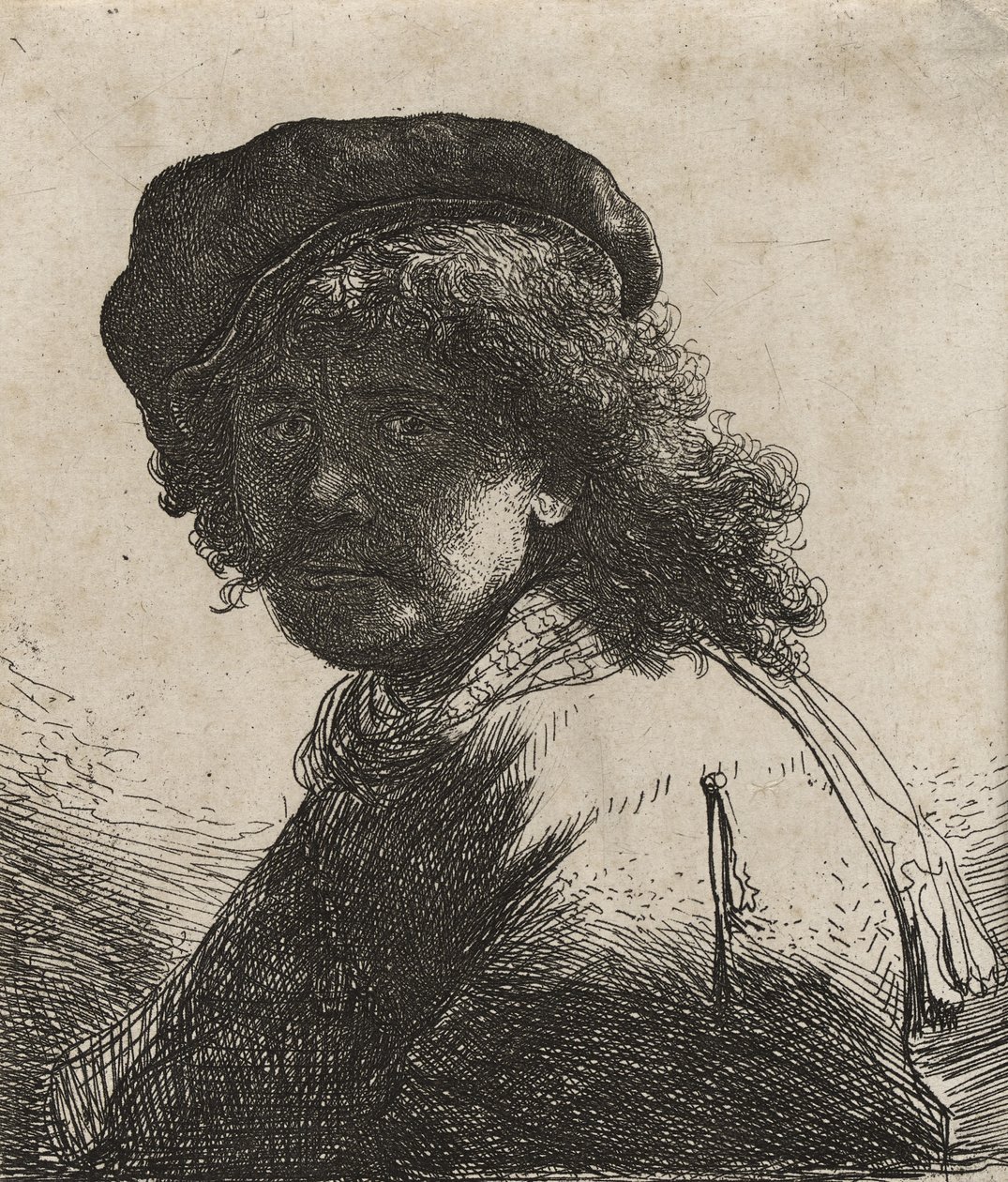 Rembrandt sapkában és sálban, 1663 körül alkotó: Rembrandt van Rijn