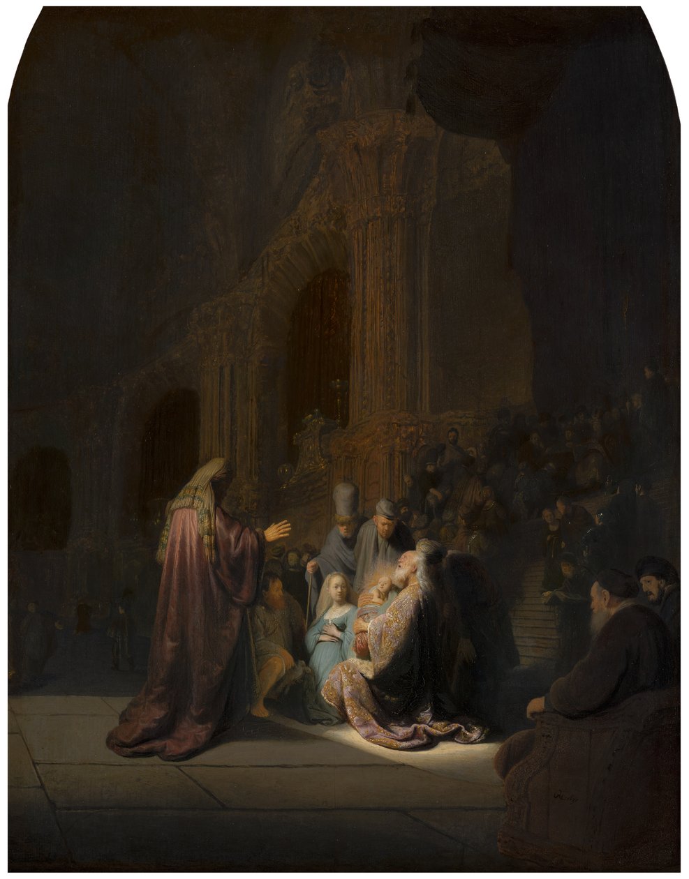 Simeons dicsérő éneke, 1631 alkotó: Rembrandt van Rijn