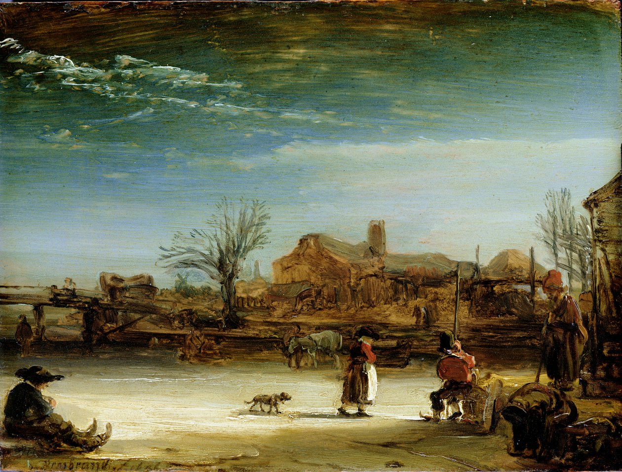 Téli táj, 1646 alkotó: Rembrandt van Rijn